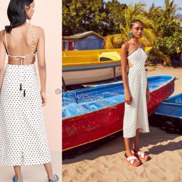 Farm Rio Polka Dot Midi Dress - Picture 9 of 10